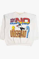 Vintage "What Part Of No Don't You Understand?" Tweety And Sylvester Looney Tunes Sweatshirt (1990s)