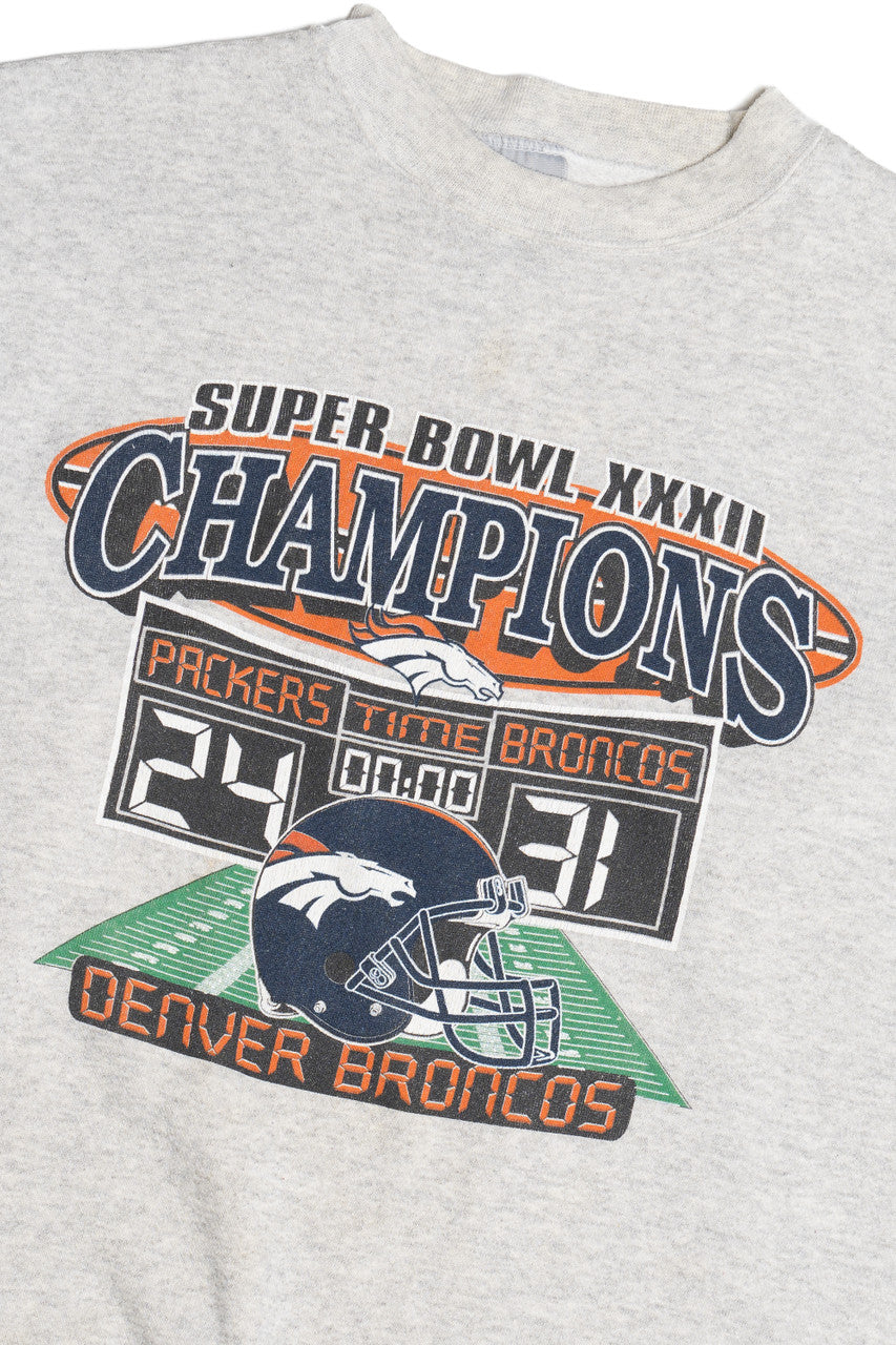 Vintage Super Bowl XXXII Champions Denver Broncos Logo 7 Sweatshirt (1990s)