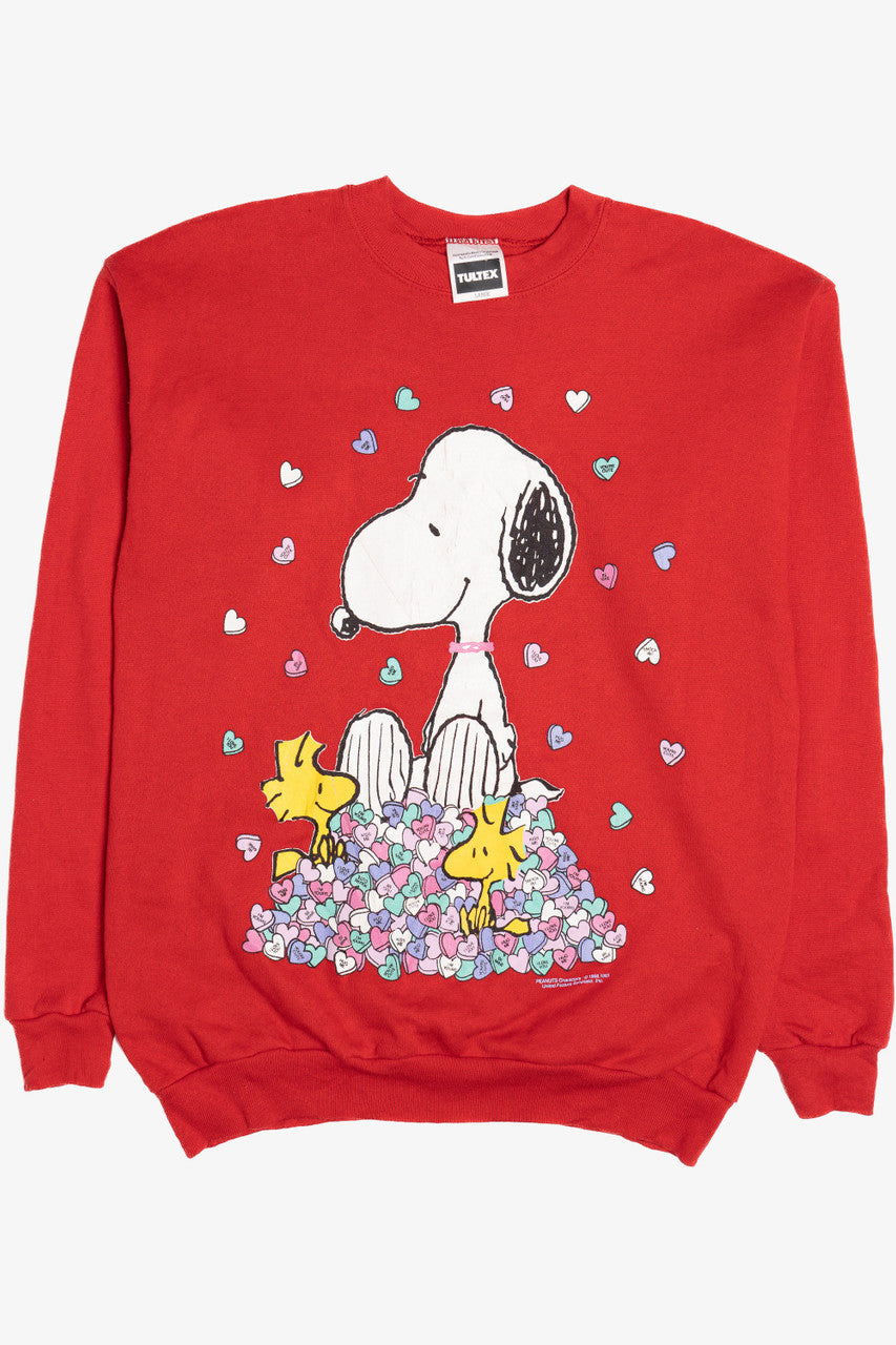 Vintage Valentines Day Candies Snoopy & Woodstock Sweatshirt (1990s)