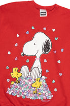 Vintage Valentines Day Candies Snoopy & Woodstock Sweatshirt (1990s)