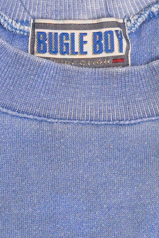 Vintage Distressed Bugle Boy Zipper Pocket Quilted Detail Sweatshirt (1990s)