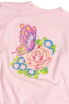 Vintage Butterfly Rose Embossed Print Sweatshirt (1990s)