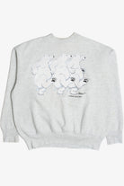 Vintage Distressed Dancing Polar Bears "4 Wing Cold Lake" Sweatshirt (1990s)