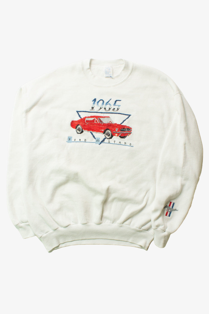 Vintage Embroidered 1965 Ford Mustang Sweatshirt (1990s) 10982