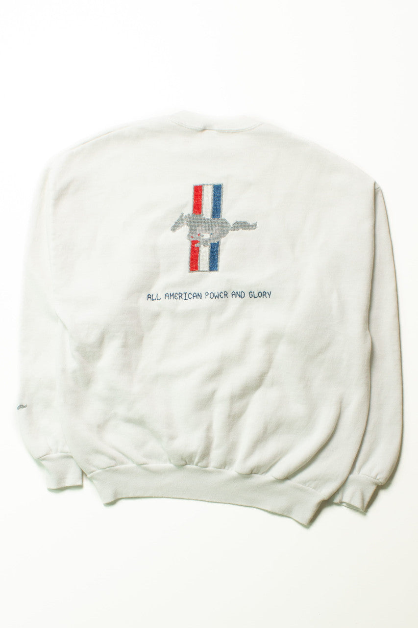 Vintage Embroidered 1965 Ford Mustang Sweatshirt (1990s) 10982