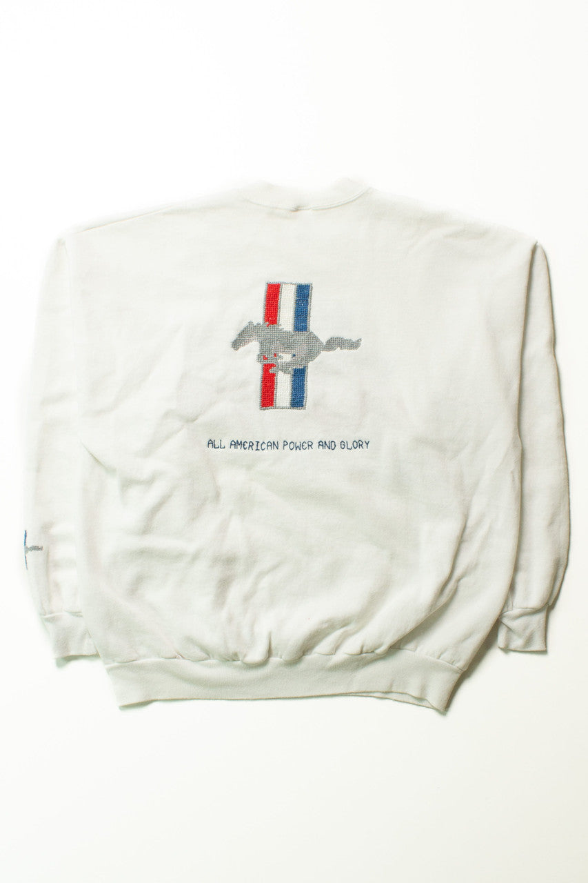 Vintage Embroidered 1965 Ford Mustang Sweatshirt (1990s) 10983