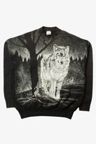 Vintage Wolf Woods All Over Graphic Sweatshirt (1993)