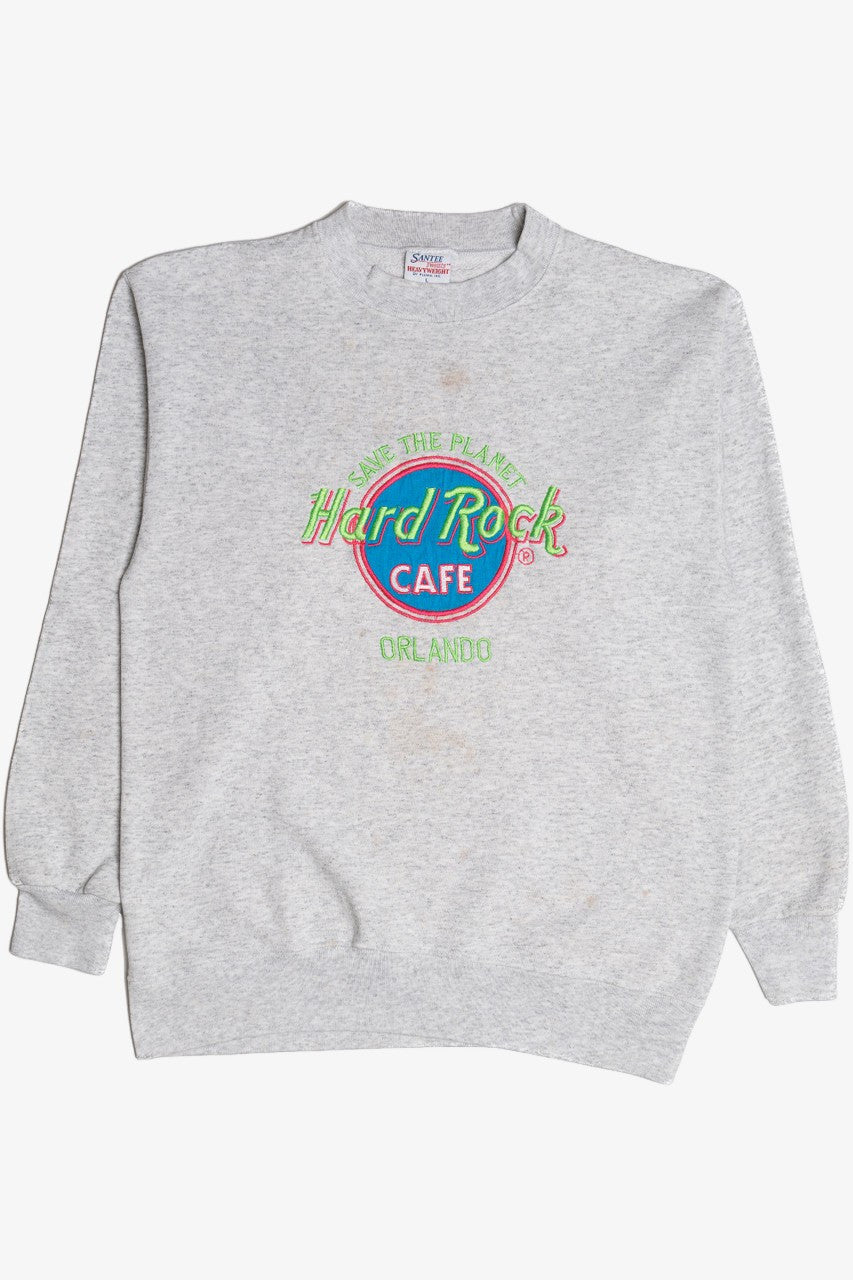 Vintage "Hard Rock Cafe Orlando" "Save The Planet" Embroidered Sweatshirt