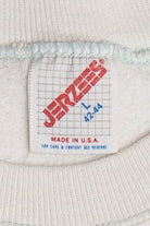 Vintage 1989 Cats & Checkered Hearts Embossed Print Sweatshirt