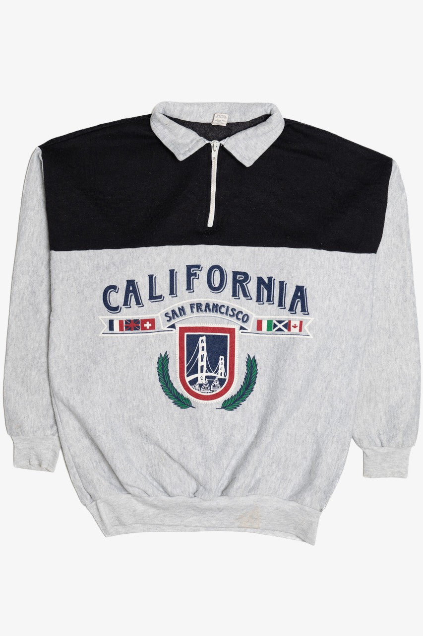 Vintage San Francisco California Quarter Zip Sweatshirt (1990s)