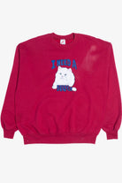 Vintage "I Need A Hug" Hand Painted Cat Sweatshirt (1990s)