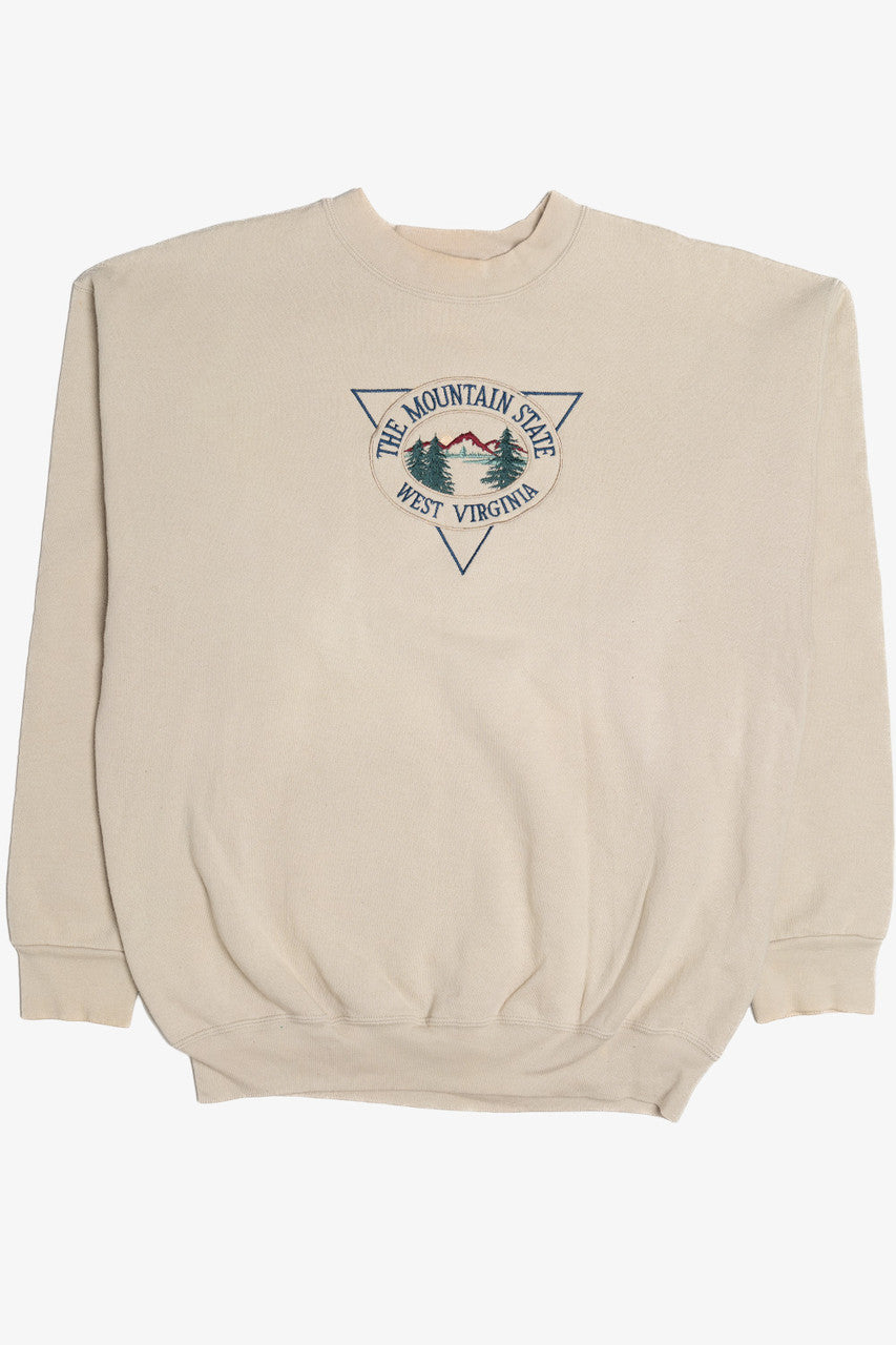 Vintage West Virginia "The Mountain State" Embroidered Sweatshirt