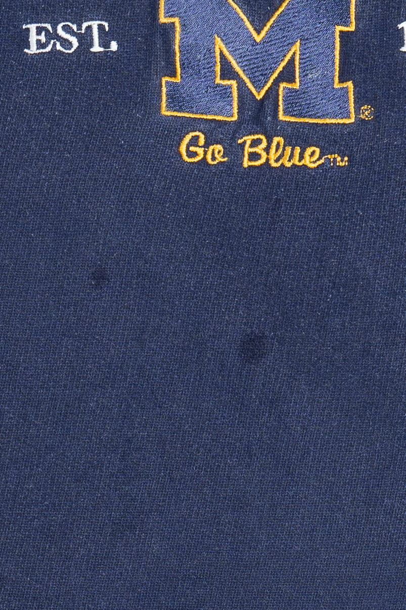 "Michigan Wolverines" "Go Blue" Embroidered Sweatshirt