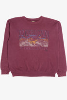 Vintage "American Woodlands" Embroidered Hunting Dog Lightweight Sweatshirt