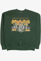 Vintage "Mackinac" Fall Birch Trees Sweatshirt (1990s)