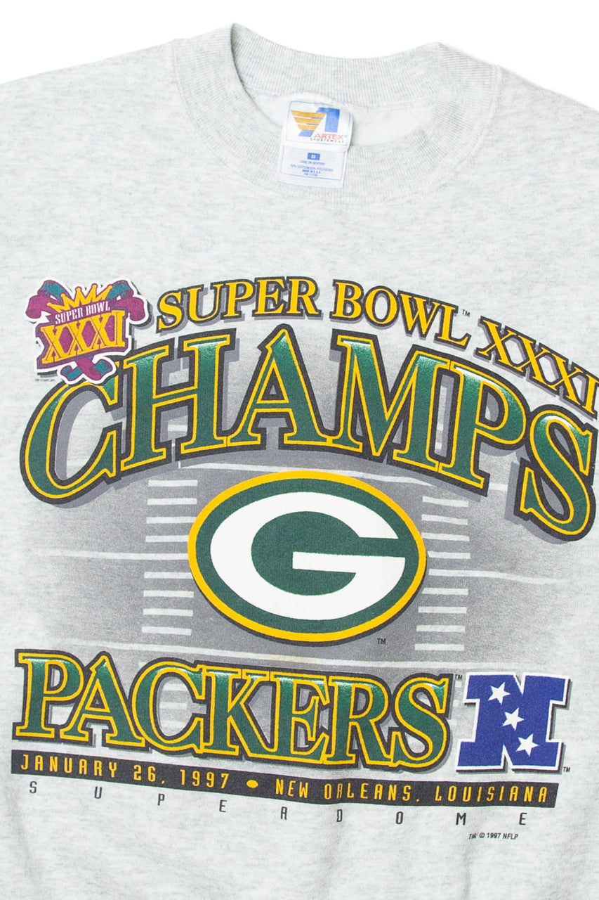 Vintage Artex Green Bay Packers  "Super Bowl XXXI Champs" Sweatshirt (1990s)