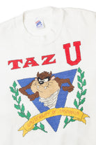 Vintage  Embroidered Looney Tunes "Taz U" Sweatshirt