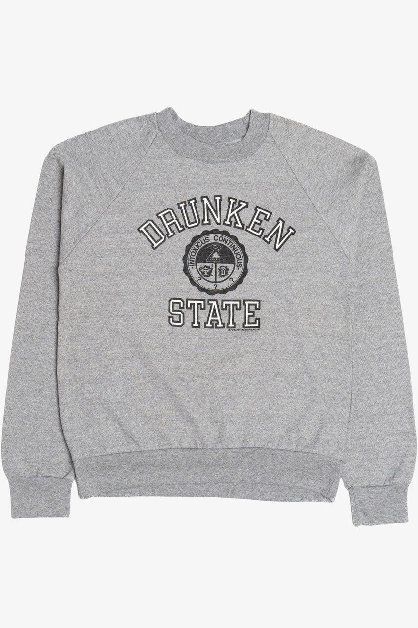 Vintage "Drunken State" Parody Deadstock Sweatshirt (1980s) 1122