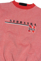 "Nebraska Huskers" Red Thin Striped Puma Sweatshirt (2000s) 11147