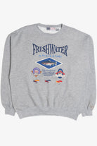 Vintage "Freshwater" Fishing Embroidered Detail Sweatshirt