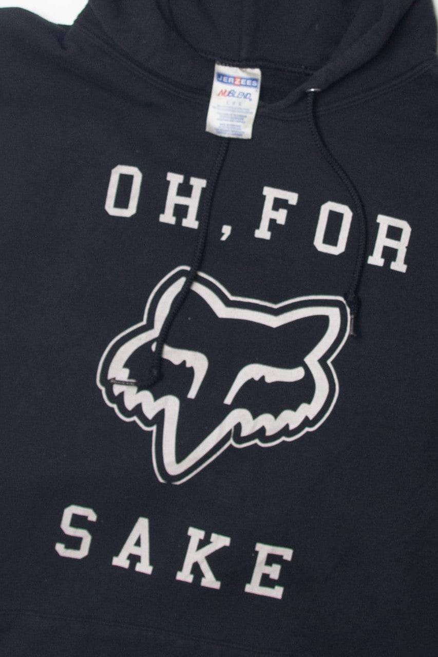 Vintage  Jerzees "Oh, For Fox Sake" Hooded Sweatshirt