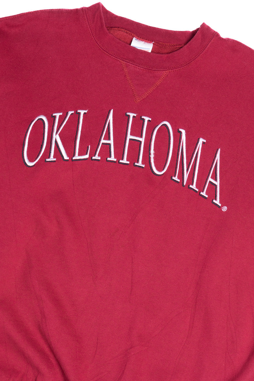 "Oklahoma" University Of Oklahoma Embroidered Sweatshirt