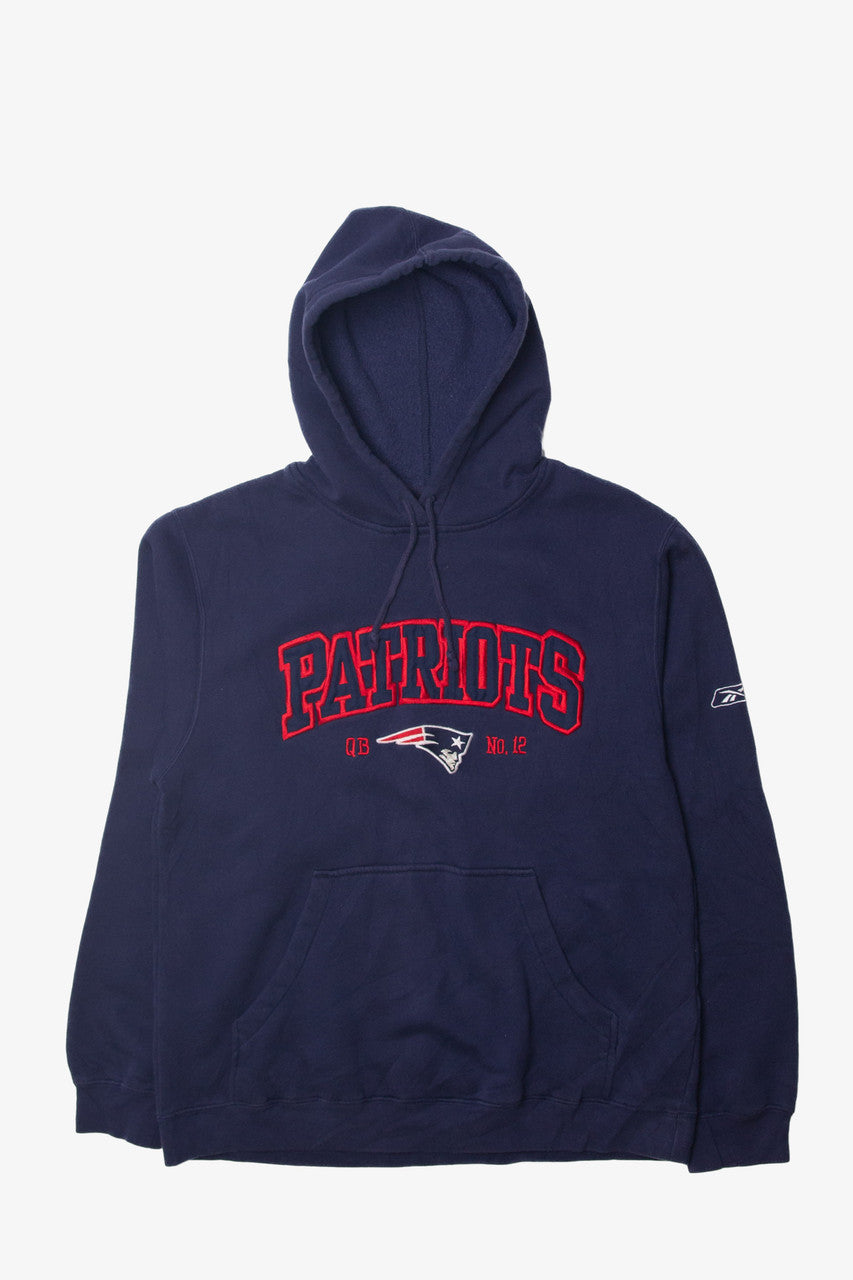 NFL Team Apparel "Patriots QB No. 12" Hooded Sweatshirt