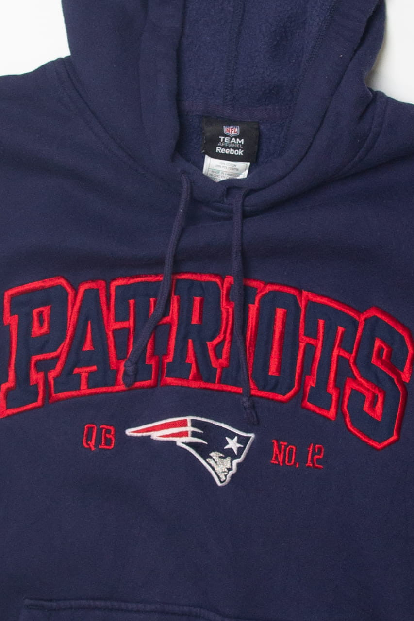 NFL Team Apparel "Patriots QB No. 12" Hooded Sweatshirt