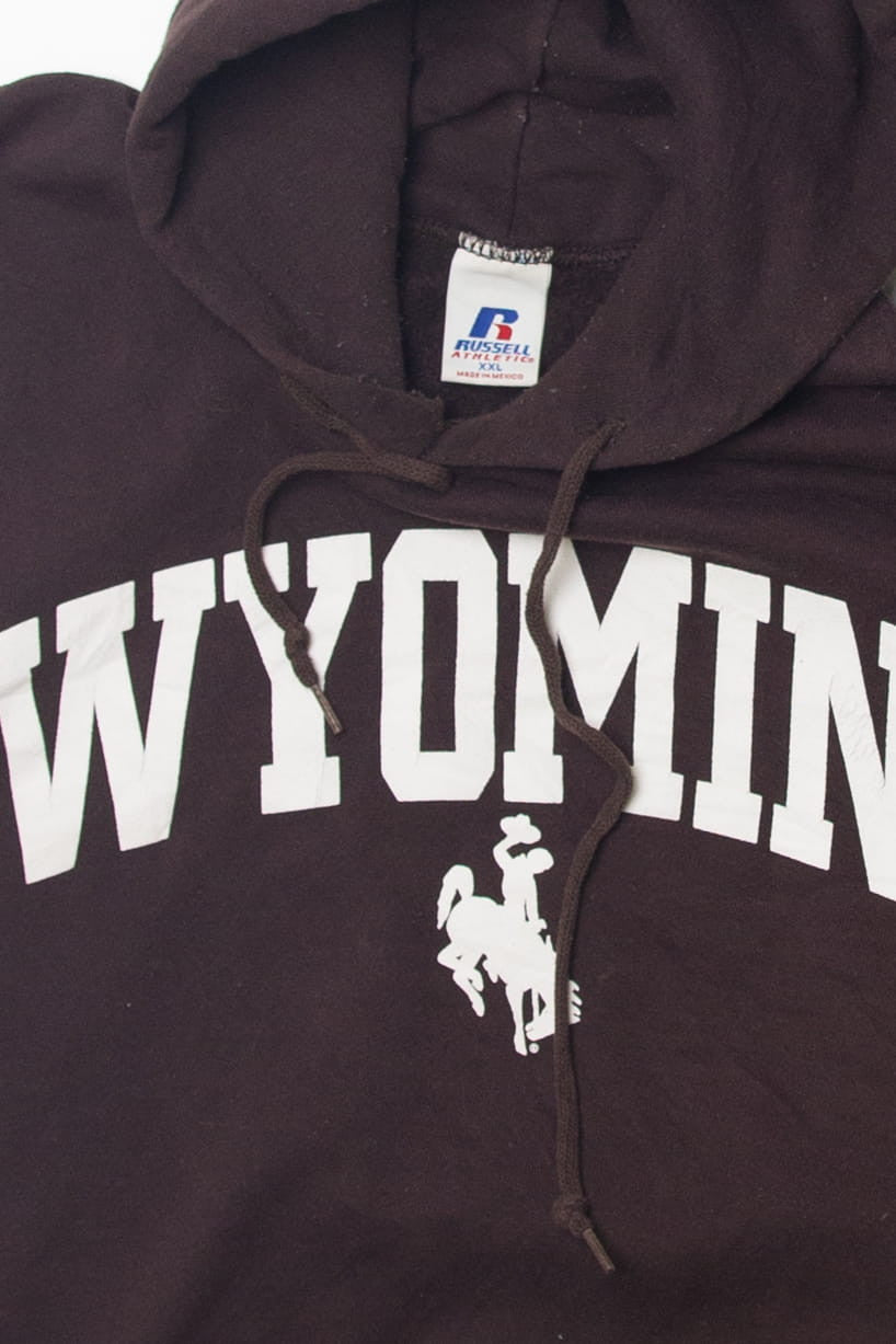 Vintage  Russell Athletic "Wyoming" Hooded Sweatshirt