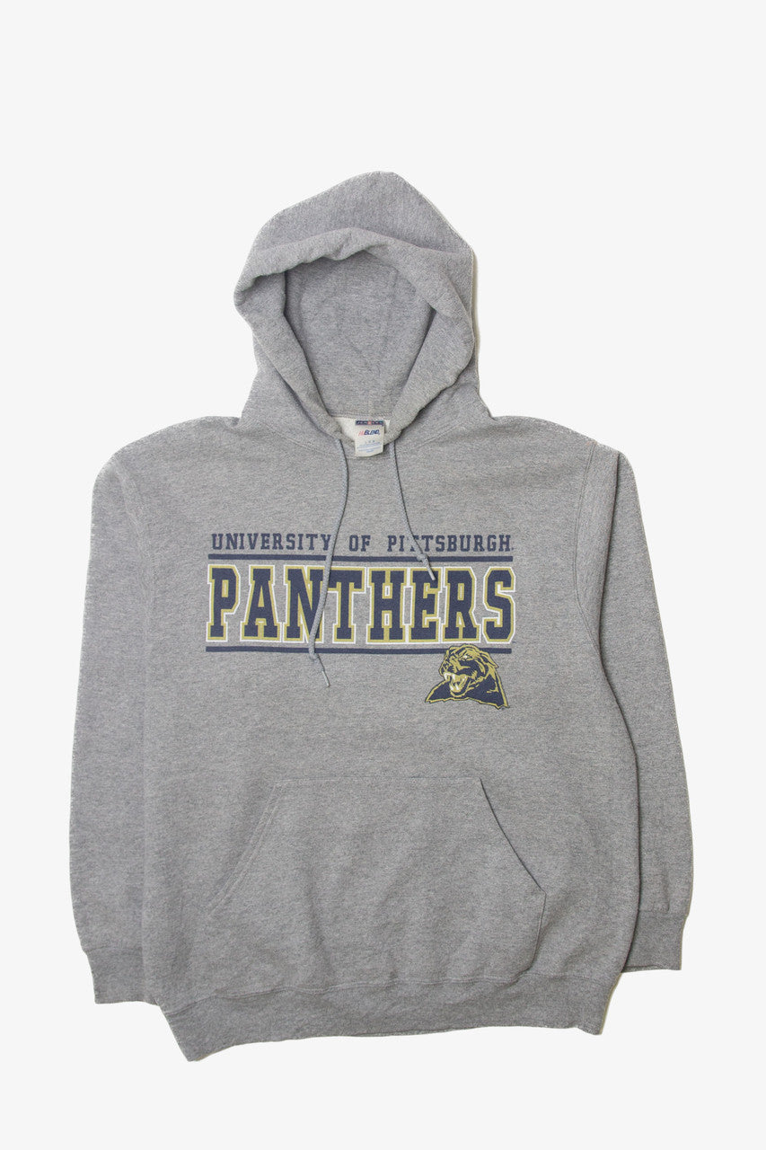 Vintage  Jerzees "University Of Pittsburg Panthers" Hooded Sweatshirt