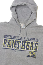 Vintage  Jerzees "University Of Pittsburg Panthers" Hooded Sweatshirt