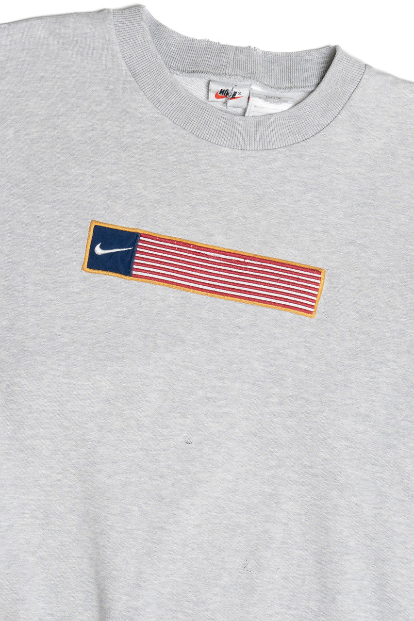 Vintage Nike Distressed "USA" American Flag Sweatshirt