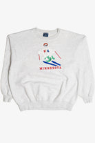 Vintage "Minnesota" Embroidered "USA" Ski Sweatshirt (1990s)