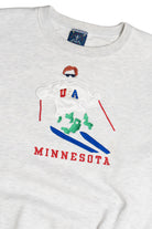 Vintage "Minnesota" Embroidered "USA" Ski Sweatshirt (1990s)