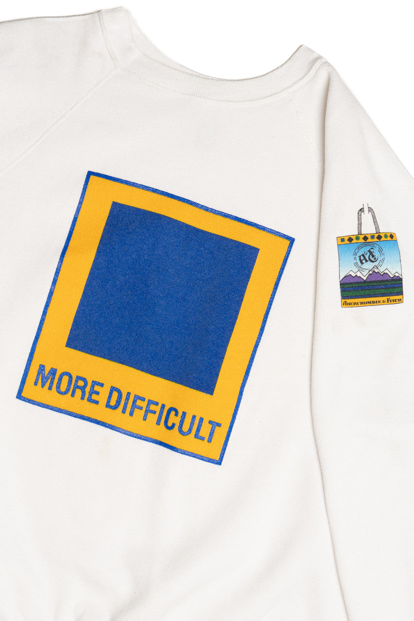 Vintage Abercrombie & Fitch "More Difficult" Path Marker Discus Athletic Sweatshirt (1990s)