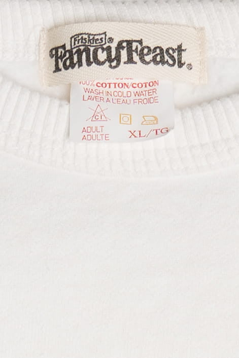 Vintage "Fancy Feast" Friskies Brand Cat Sweatshirt (1990s)