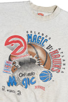Vintage 1993 NBA London Games Magic Vs. Hawks Nutmeg Short Sleeve Sweatshirt (1990s)