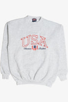 Vintage "USA" "American Tradition" Embroidered Sweatshirt (1990s)