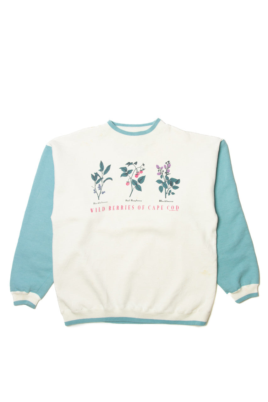 Vintage "Wild Berries Of Cape Cod" BAC Premier Sweatshirt (1990s)