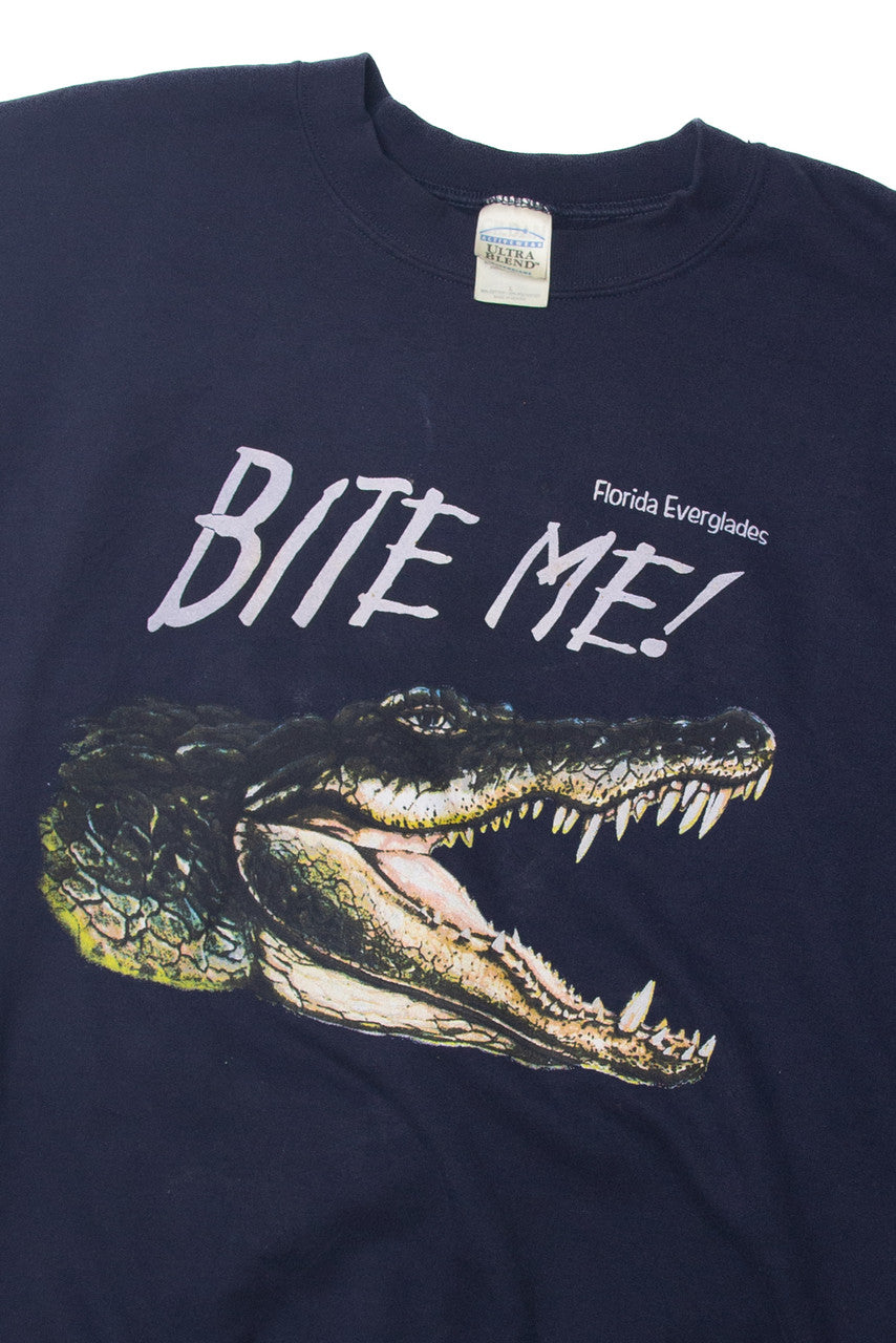 Florida Everglades "Bite Me!" Alligator Gildan Sweatshirt