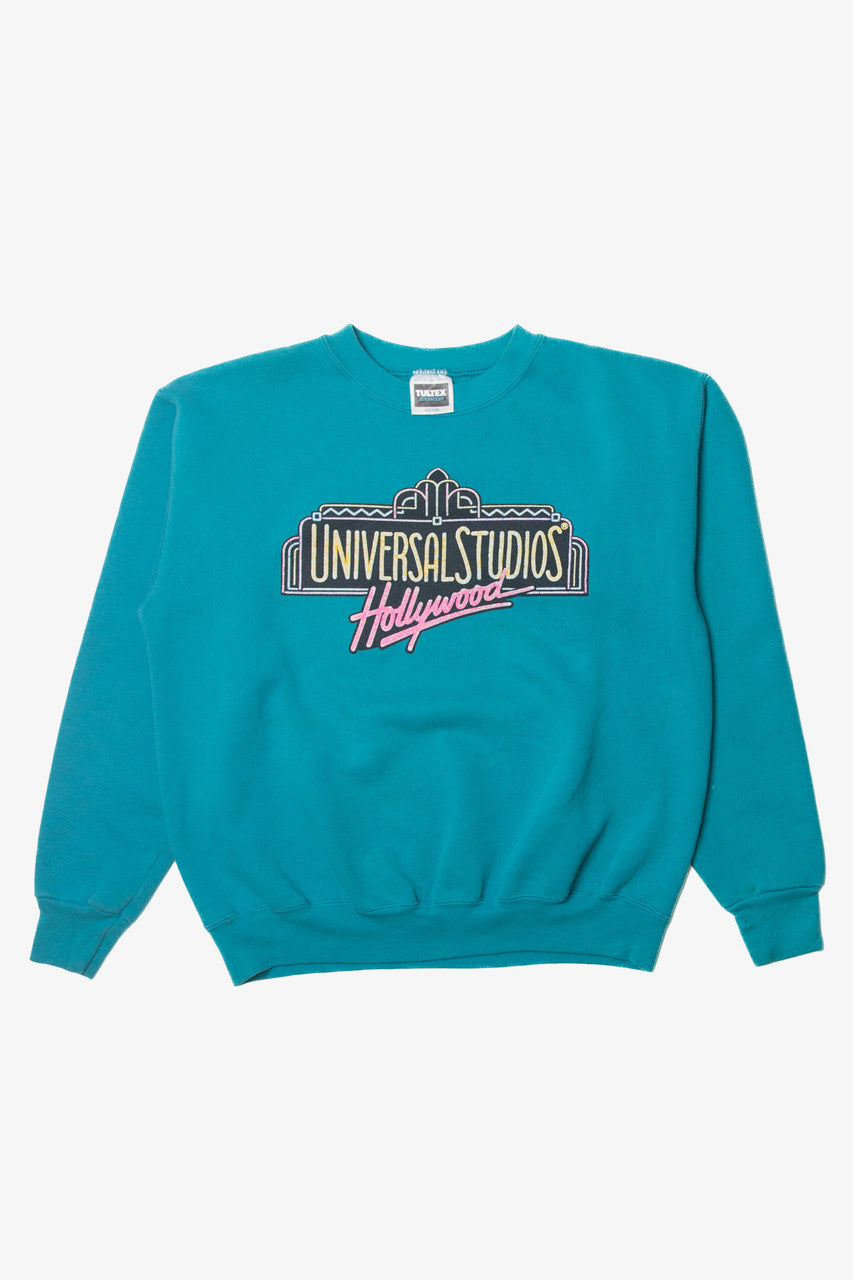 Vintage  "Universal Studios Hollywood" Tultex Teal Sweatshirt