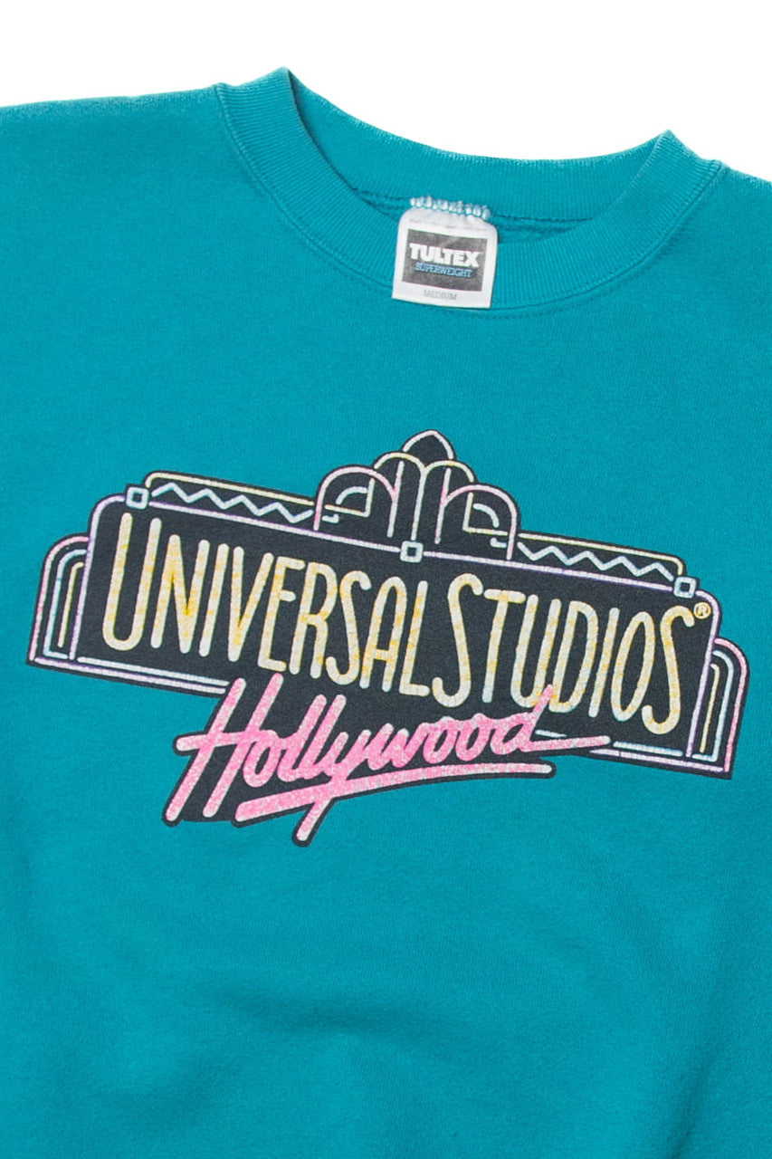 Vintage  "Universal Studios Hollywood" Tultex Teal Sweatshirt