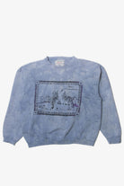 Vintage Wolves Howling "Olympic Mountaineering" Santee Tie Dye Sweatshirt (1990s)