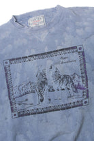 Vintage Wolves Howling "Olympic Mountaineering" Santee Tie Dye Sweatshirt (1990s)