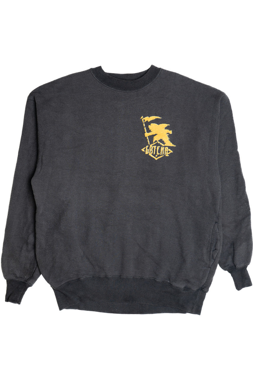 Vintage 1988 "Gotcha" Sportswear Sweatshirt With Front Pockets (1980s)