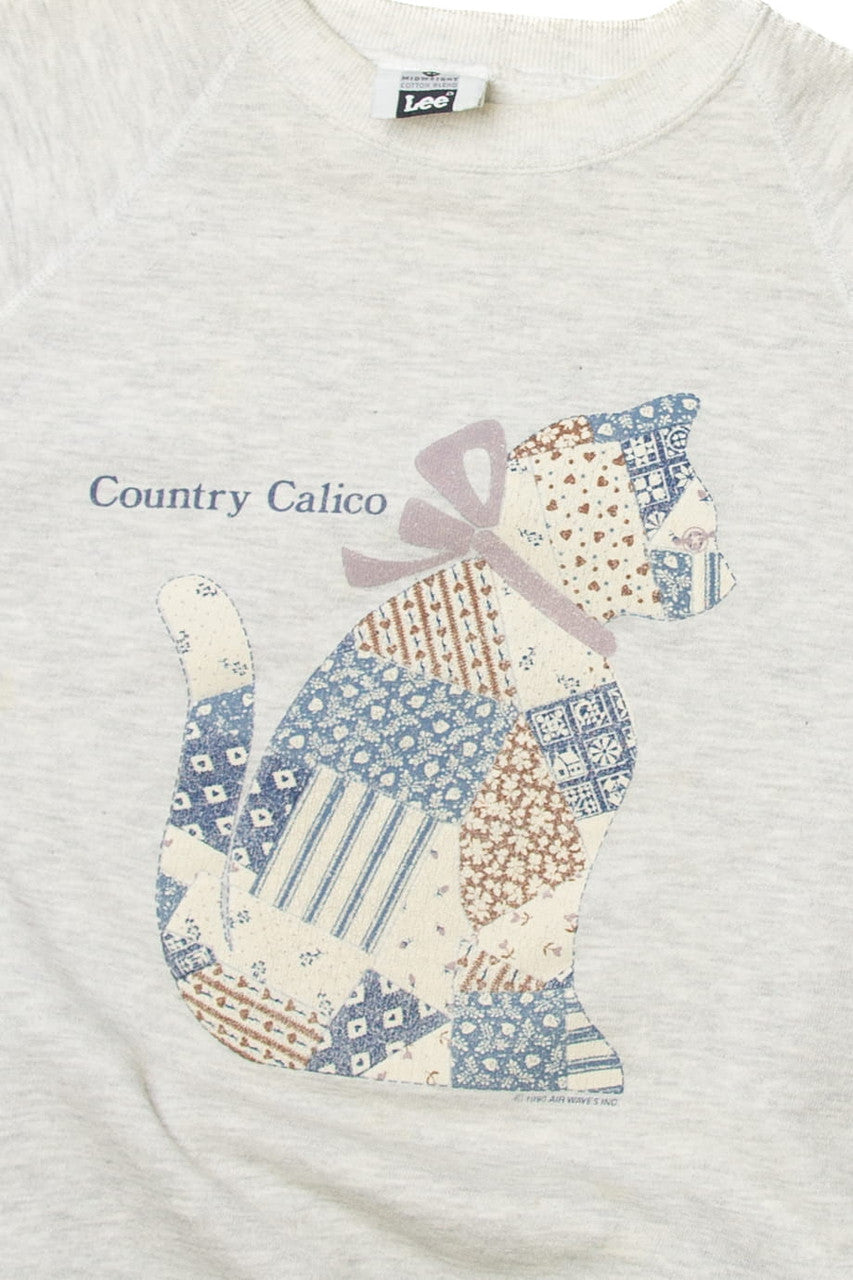 Vintage "Country Calico" Cat Lee Sweatshirt (1990s)