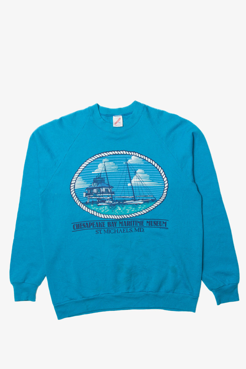 Vintage Chesapeake Bay Maritime Museum" Jerzees Sweatshirt (1990s)