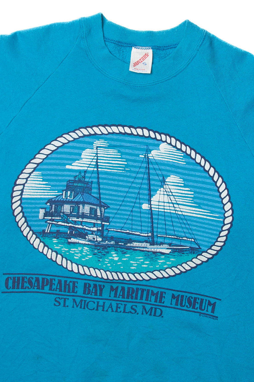 Vintage Chesapeake Bay Maritime Museum" Jerzees Sweatshirt (1990s)