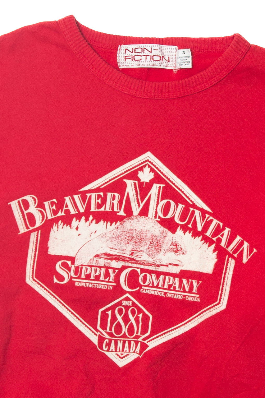 Vintage  "Beaver Mountain" Non-Fiction Sweatshirt
