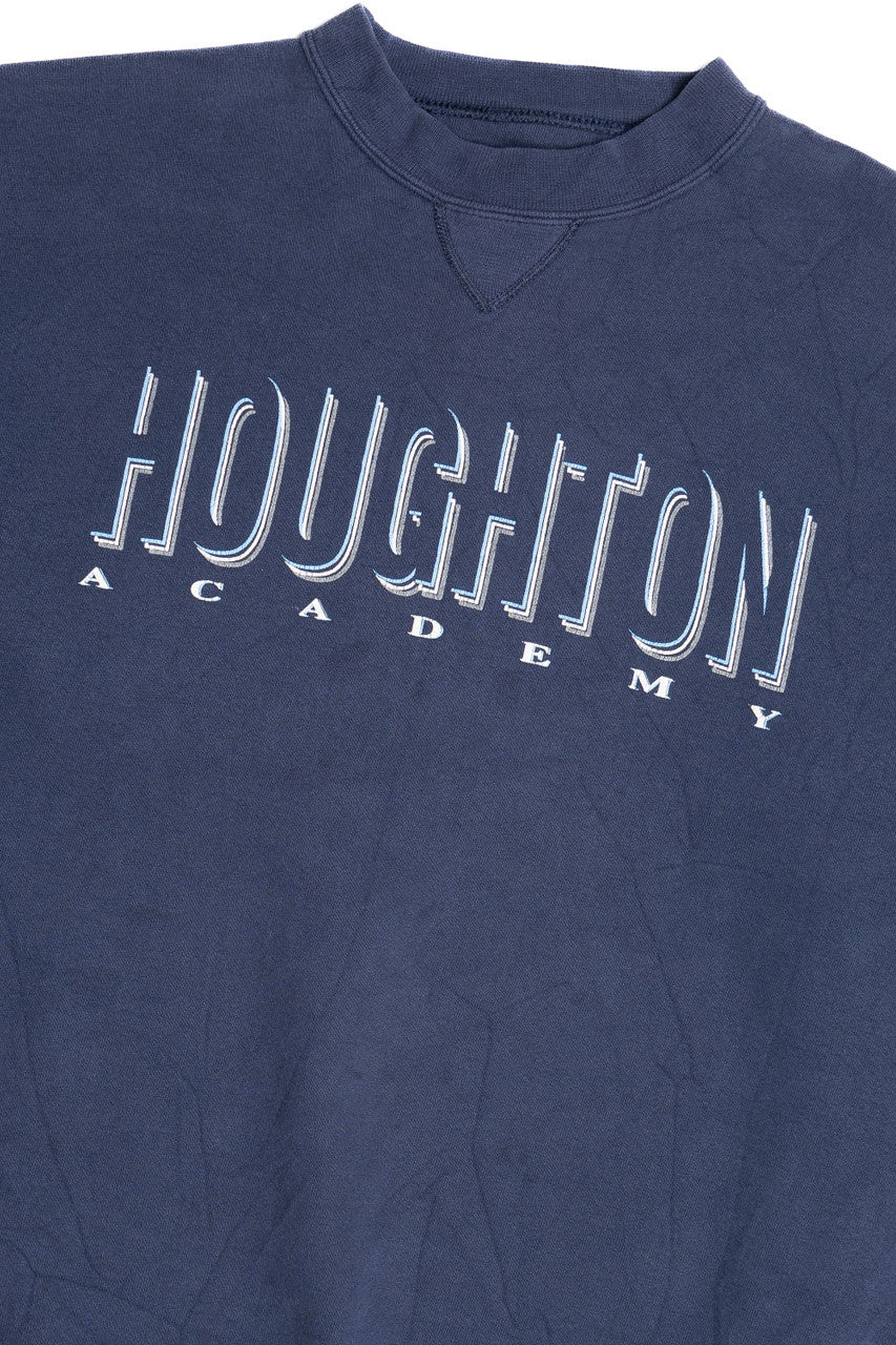 Vintage "Houghton Academy" Shadow Print Sweatshirt (1990s)